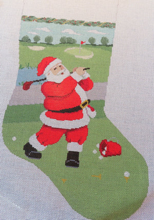 Golf Practice Santa Stocking