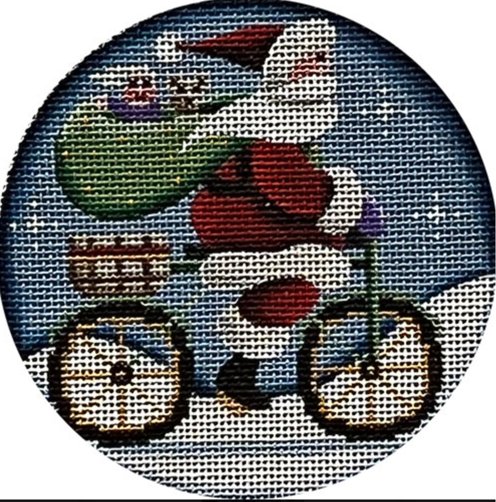 Bike Santa Ornament