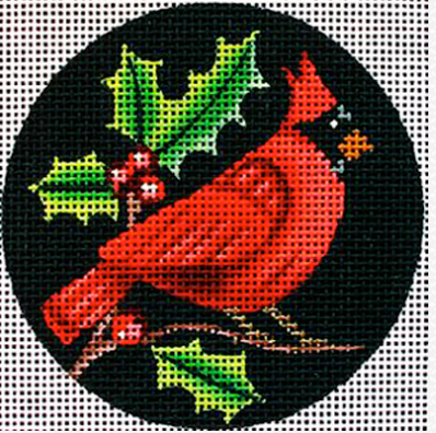 Cardinal & Holly Ornament