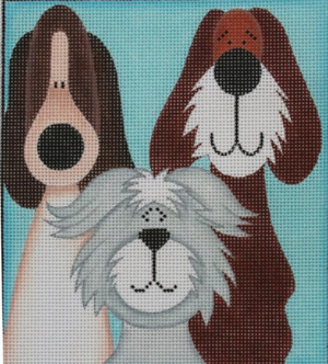 3 Tall Whimsical Pups LUDW 8104