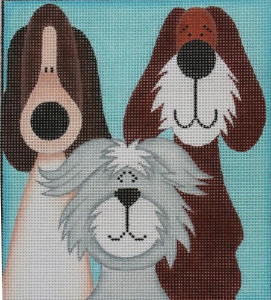 3 Tall Whimsical Pups LUDW 8104