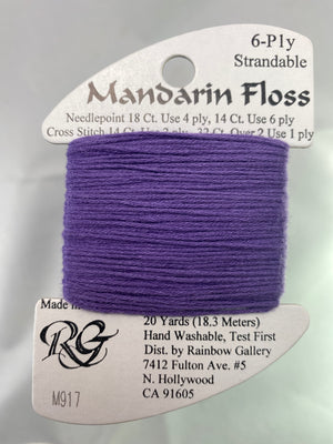Mandarin Floss- Blues, Purples, Greens, White, Black
