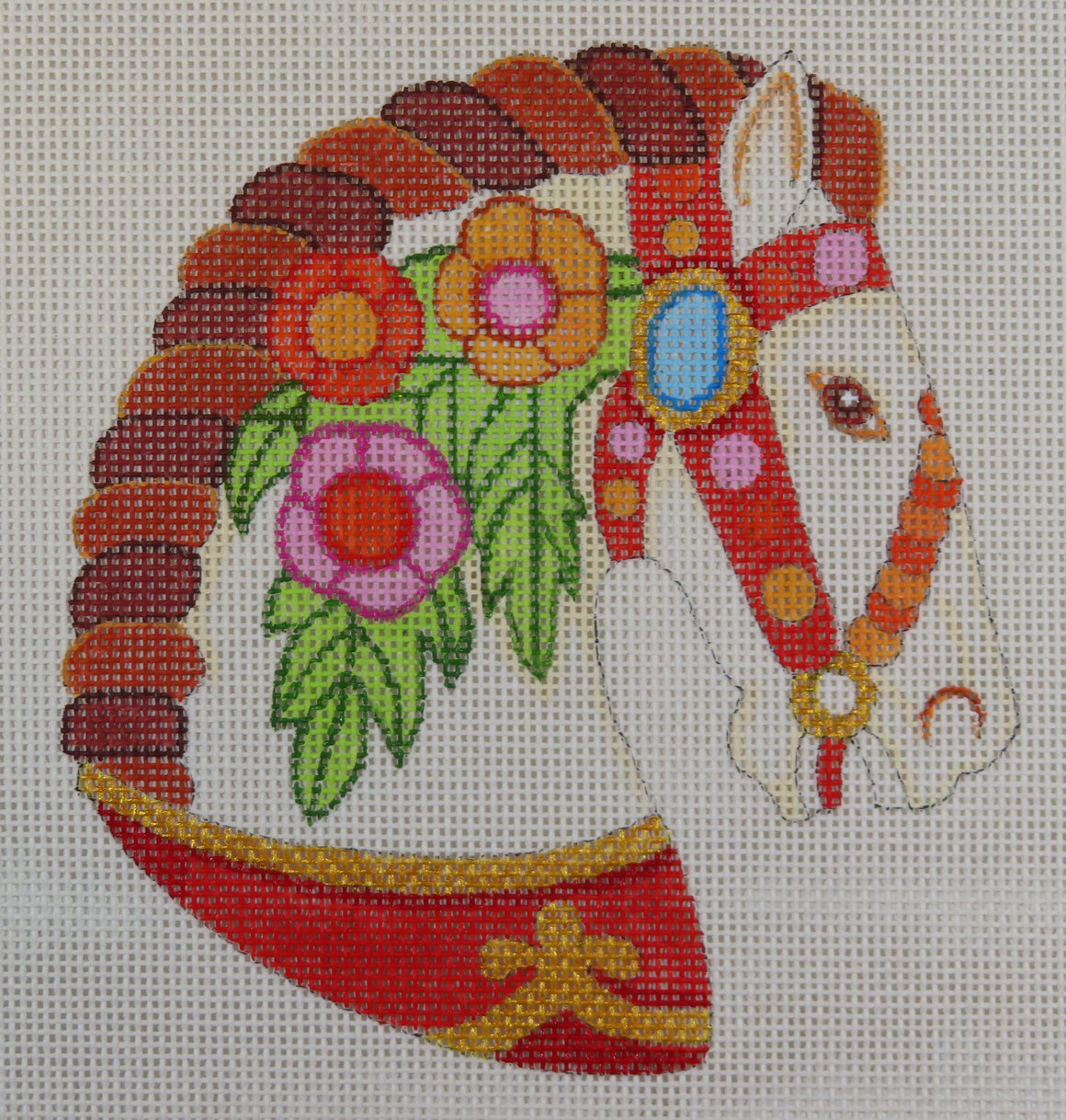 Brown/Red Carousel Horse