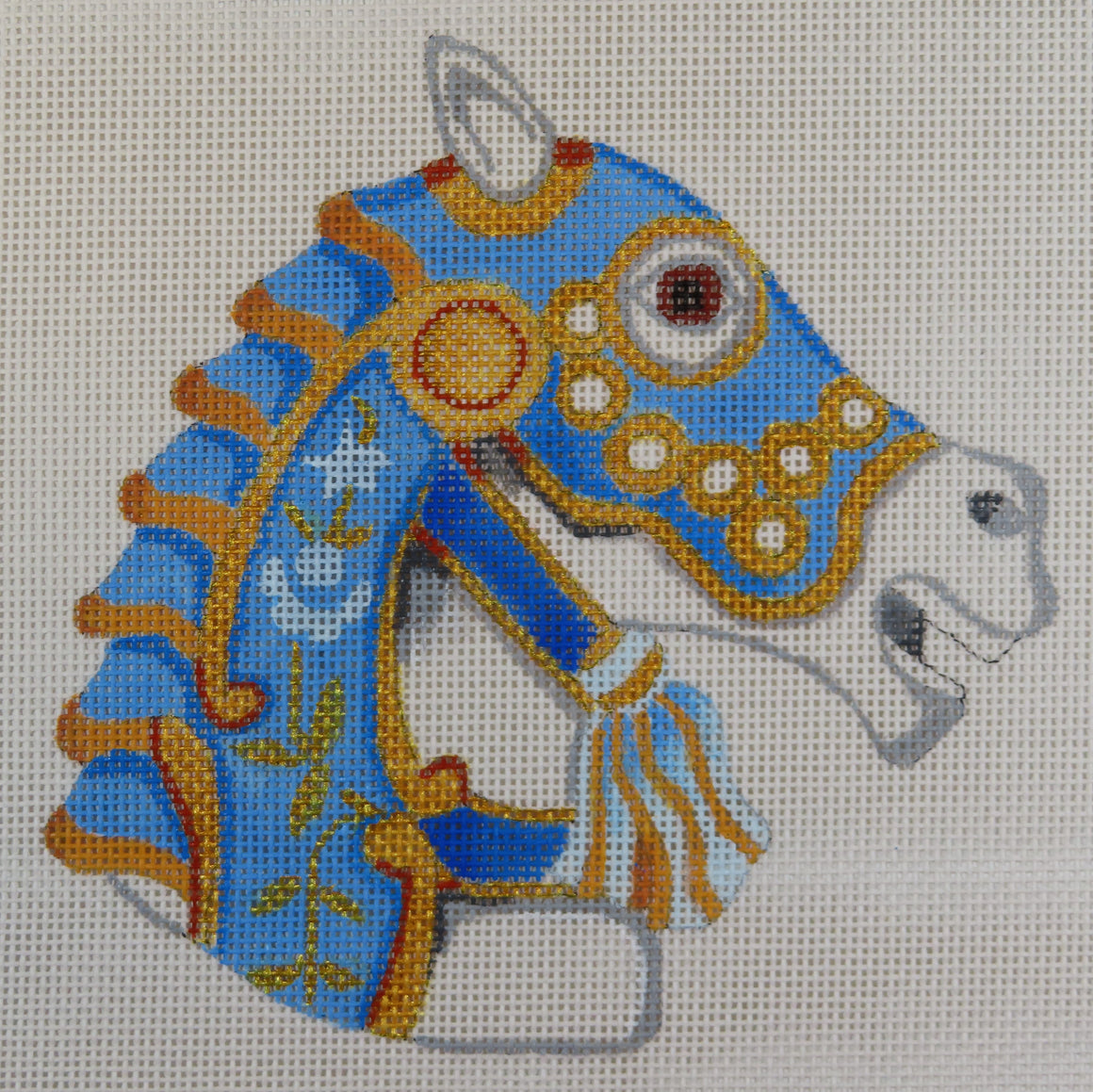 Blue Carousel Horse