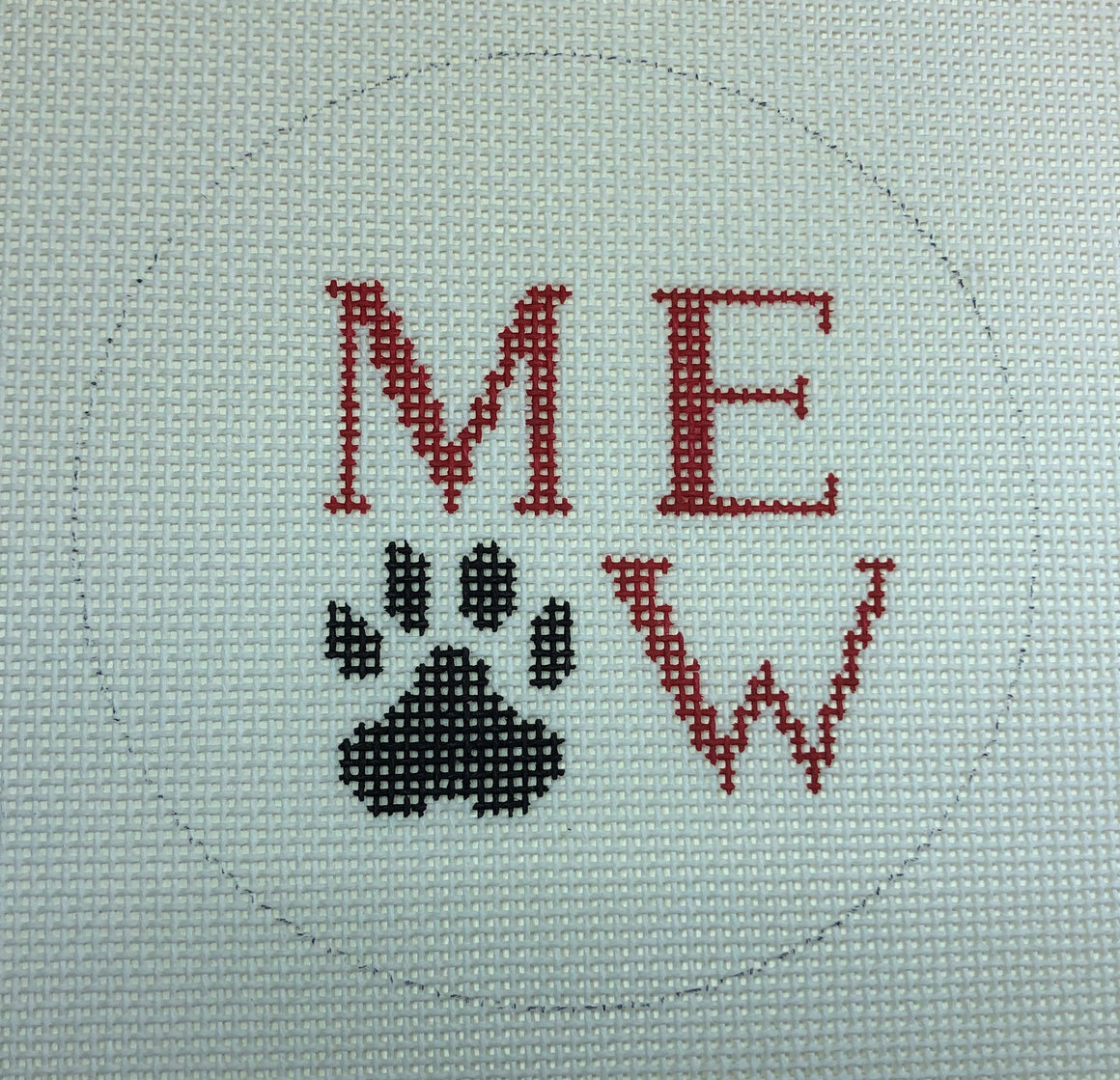 Meow Paw Print Ornament