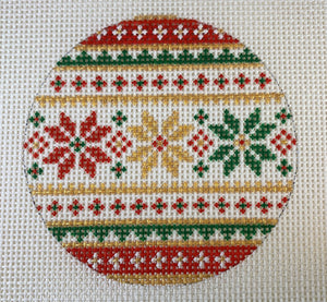 Red/Gold/Green Snowflake Ornament